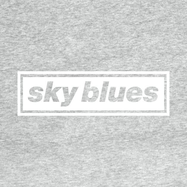 'Sky Blues' Oasis inspired design for Manchester City FC fans in white by LTFRstudio